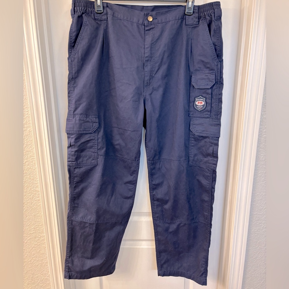 Men’s Firefighting Flame Resistant Navy Cargo Pants Size 42x30 by Bocomal